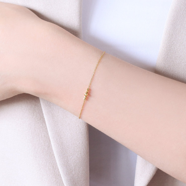 ESTELLE エステール シルバー イエローゴールドメッキ ブレスレット イエロー