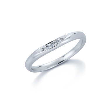 【受注生産】プラチナ ダイヤモンド マリッジリング（0.046ct）<Something Blue保証書/鑑定カード付>