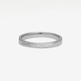 【受注生産】【Cherish　(チェリッシュ）】プラチナ ダイヤモンド マリッジリング（レディース）