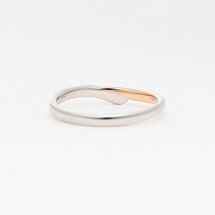 Tis ブライダル 【受注生産】【Sweet knot　(スウィートノット）】プラチナ/K18ピンクゴールド ダイヤモンド マリッジリング （レディース） ピンクゴールド