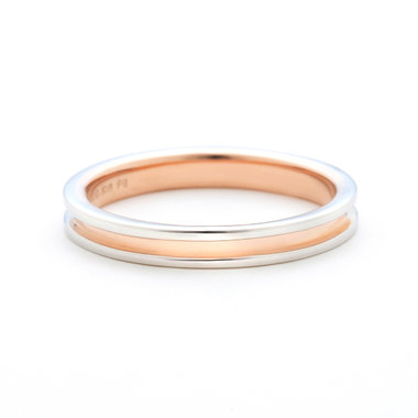 【受注生産】【Star of hope　(スターオブホープ）】プラチナ/K18ピンクゴールド マリッジリング （メンズ）