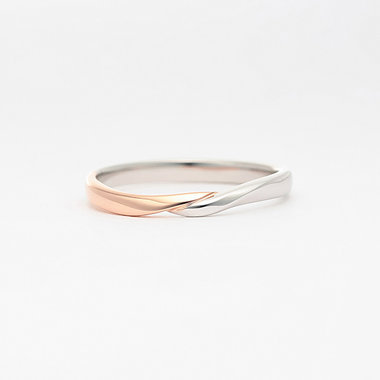 【受注生産】【Sweet knot　(スウィートノット）】プラチナ/K18ピンクゴールド マリッジリング （メンズ）