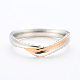 【受注生産】【Embrace　(エンブレイス）】プラチナ/K18ピンクゴールド マリッジリング （メンズ）