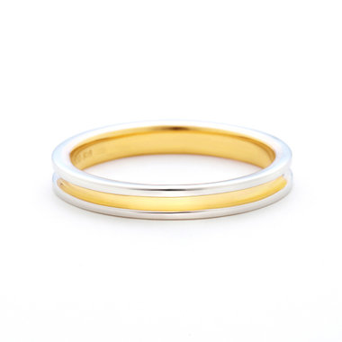 【受注生産】【Star of hope　(スターオブホープ）】プラチナ/K18イエローゴールド マリッジリング （メンズ）