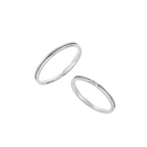 【BLOOM BRIDAL】プラチナ900 テクスチャー セベラルメレ マリッジリング