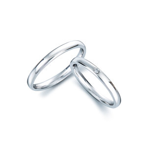 【Tis】【Destiny　(ディスティニー）】プラチナ900 ストレートライン マリッジリング