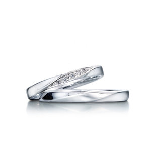 【Tis】【Cherish　(チェリッシュ）】プラチナ900 ストレートライン マリッジリング