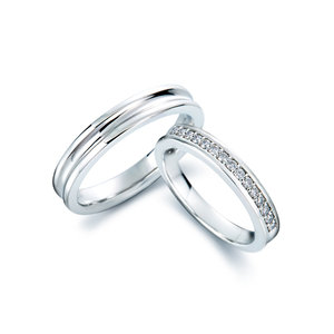 【Tis】【Precious you　(プレシャスユー）】プラチナ900 ストレートライン マリッジリング