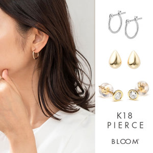 ★美品★BLOOM(エステール)k18 ゴールド フープピアス K18 イエローゴールド フープ ピアス ESTELLE/エステール