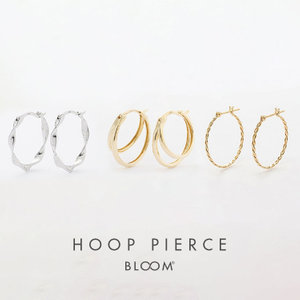 WEB限定】K10 イエローゴールド ダイヤモンド フープ ピアス（0212