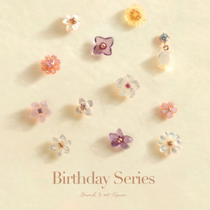 4月誕生花 K10 ピンクゴールド サクラ ピアス ※片耳用（0222-8978-0019 