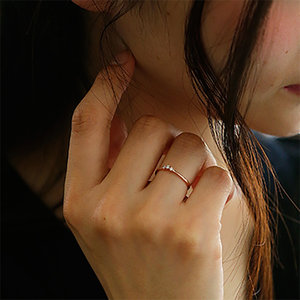 K10 ピンクゴールド ダイヤモンド リング（指輪）（0130-2970-0029