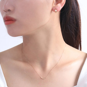 WEB限定】K10 イエローゴールド ダイヤモンド ムーン ネックレス