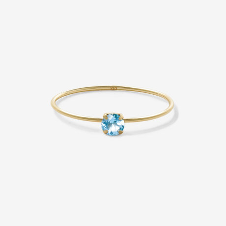 K10 イエローゴールド ブルートパーズ フラワー ピアス