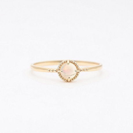 K10 イエローゴールド オパール リング