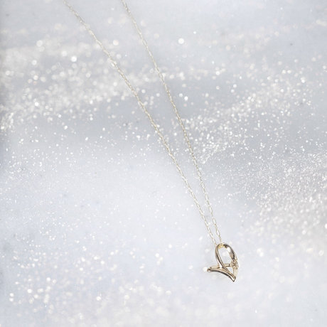 K10イエローゴールド ハートネックレス