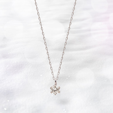 K10ホワイトゴールド ダイヤモンドネックレス
