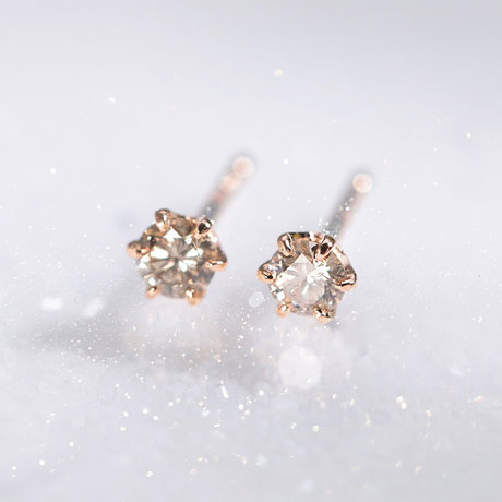 K18ピンクゴールド ダイヤモンドピアス