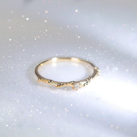 K10イエローゴールド ダイヤモンドリング