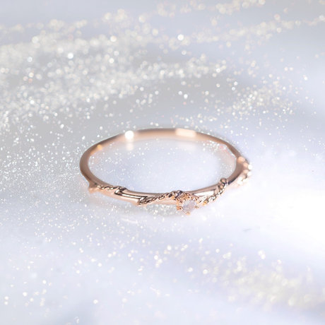 K10ピンクゴールド ダイヤモンドリング