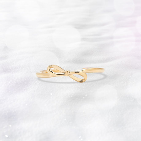 K10イエローゴールド リボンリング