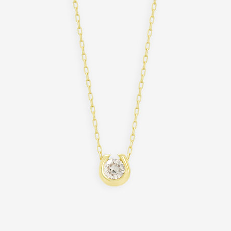 K10イエローゴールド 馬蹄ネックレス