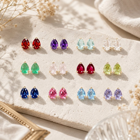 誕生石しずくピアス