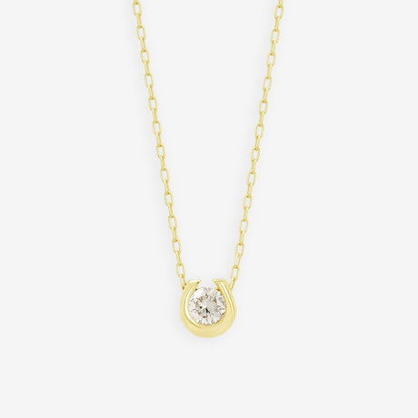 K10YG Diamond Horseshoe Necklace